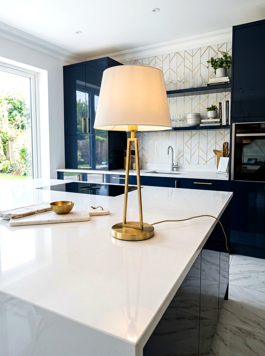 Modern Gold Lamp - 30 mini lamp kitchen ideas