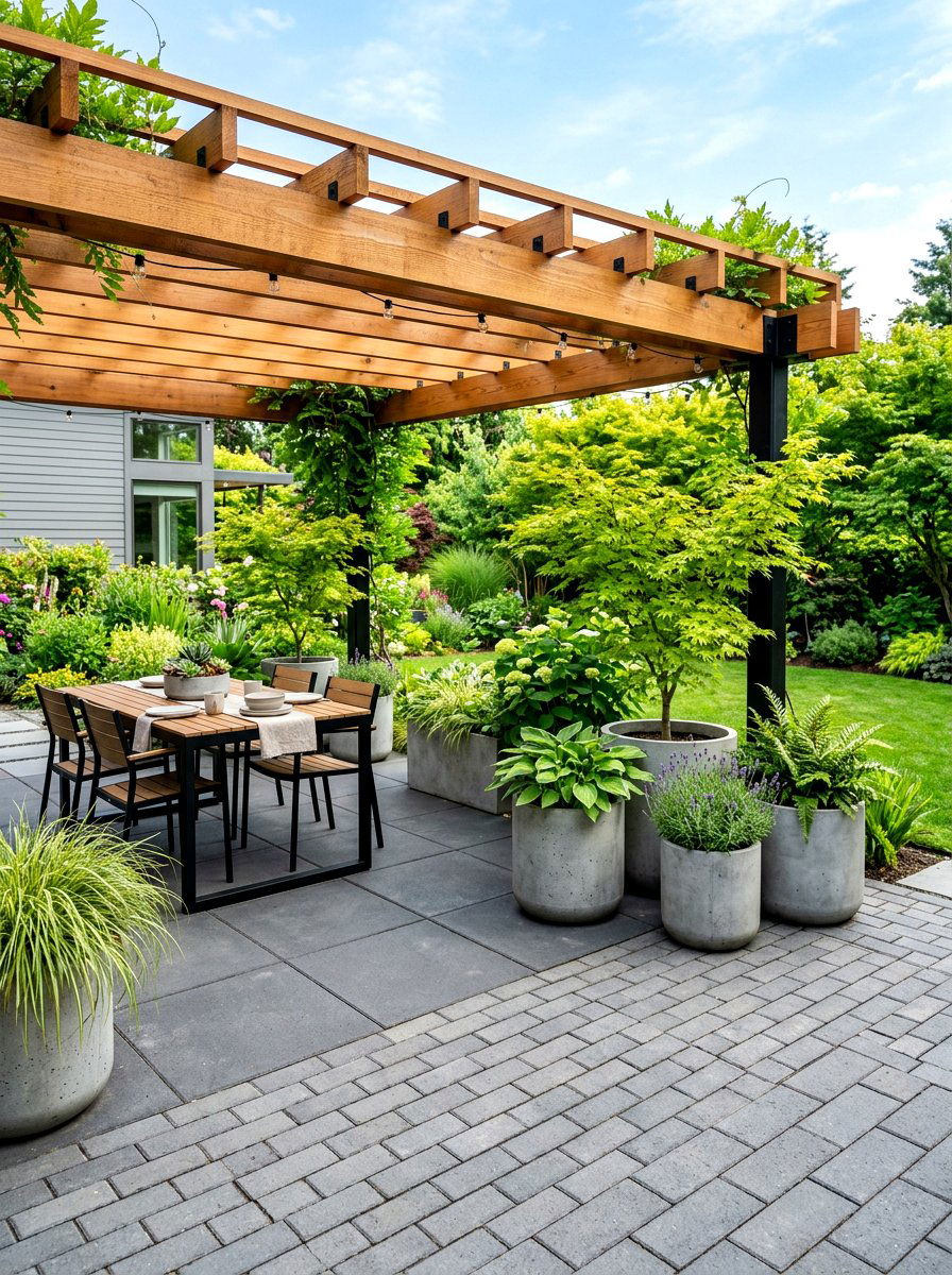 Modern Grey Brick - 30 brick patio ideas