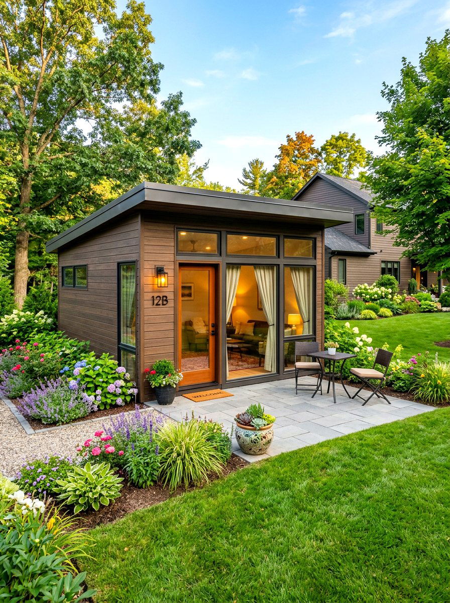 Modern Guest Suite - 30 garden shed ideas