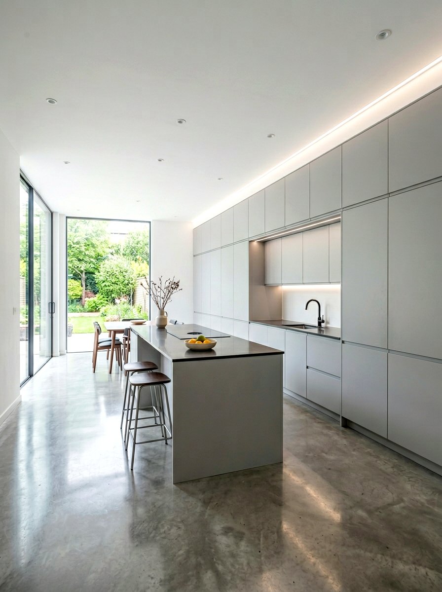 Modern Handleless Pantry - 30 floor to ceiling kitchen cabinets ideas