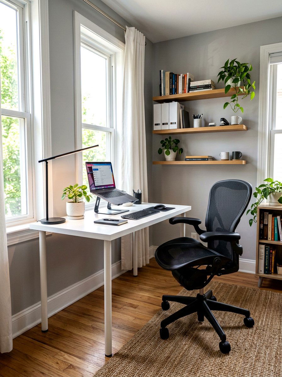 Modern Home Office - 30 first apartment ideas