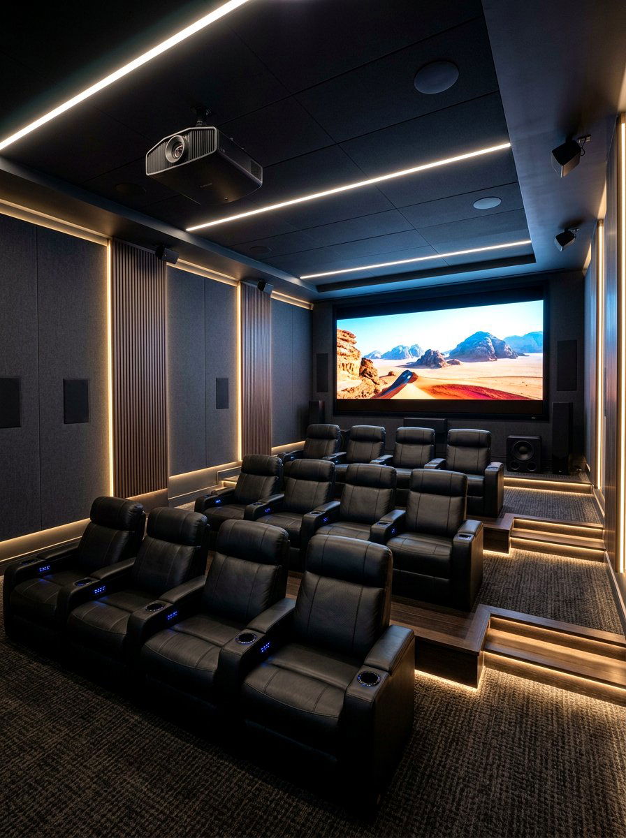 Modern Home Theater Setup - 30 home entertaining room ideas