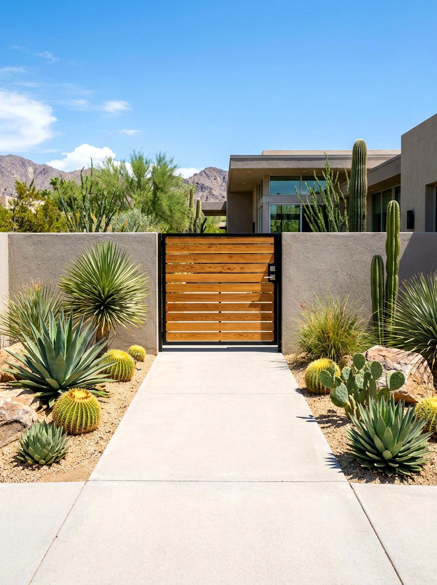 Modern Horizontal Slat Gate - 30 garden gate ideas