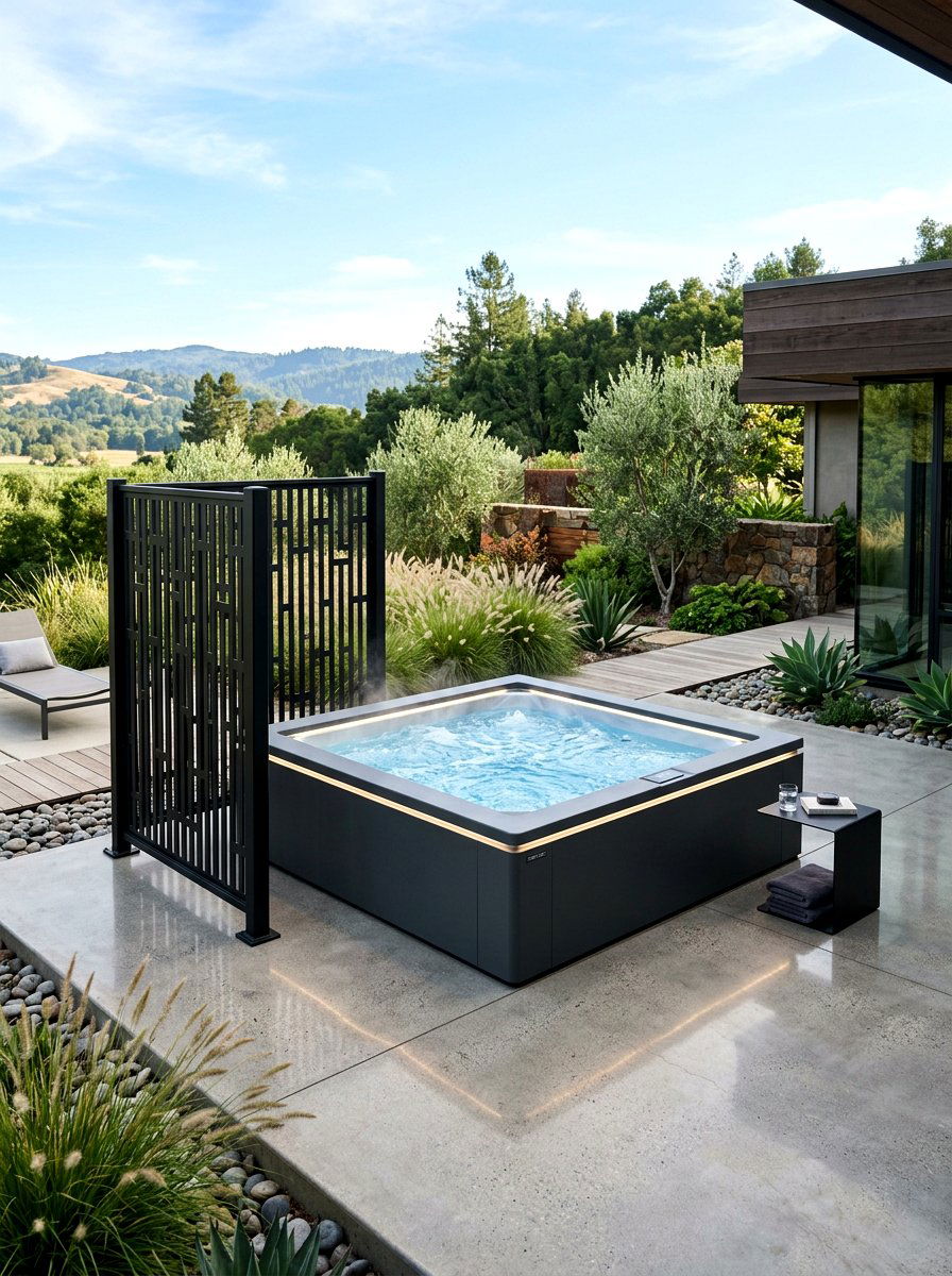 Modern Hot Tub - 30 hot tub patio ideas