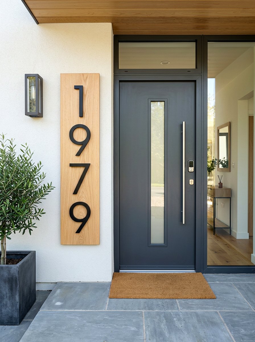 Modern House Number - 30 front stoop styling ideas