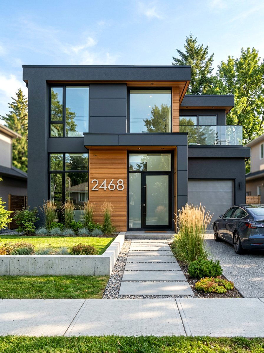 Modern House Numbers - 30 curb appeal ideas for small homes