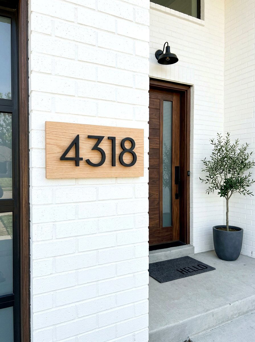 Modern House Numbers - 30 low maintenance curb appeal ideas
