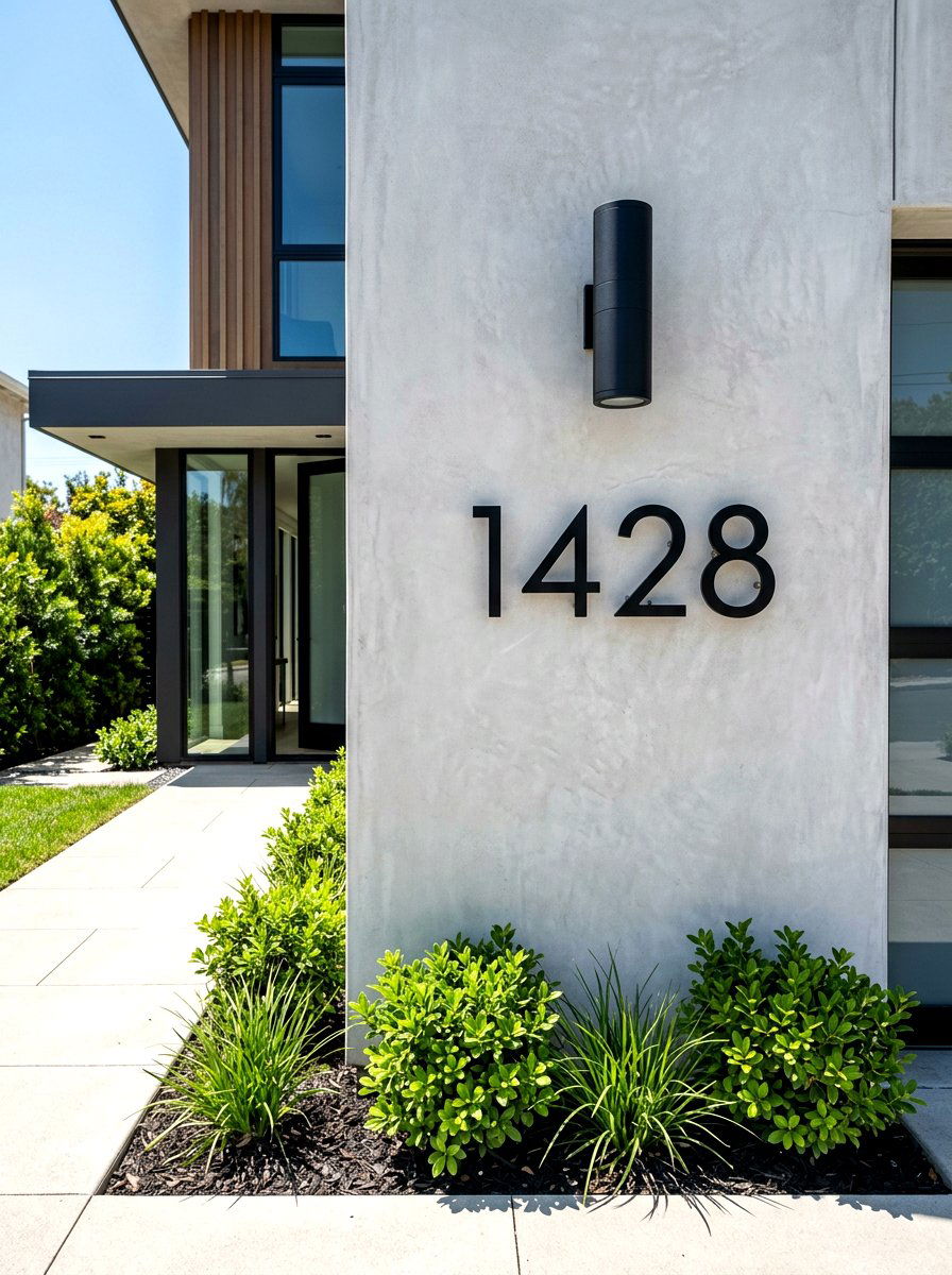 Modern House Numbers For Exterior - 30 townhouse stoop ideas
