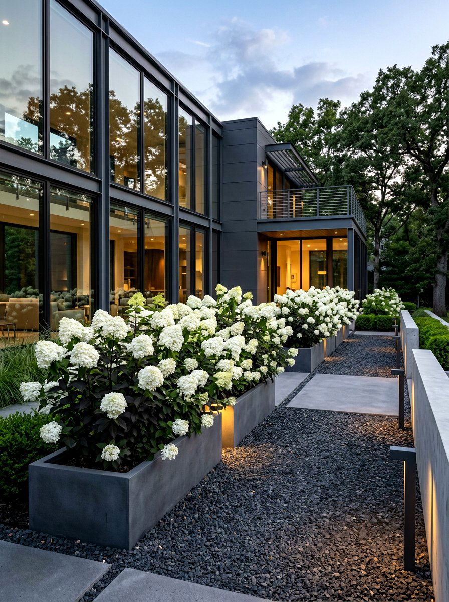 Modern Hydrangea Garden - 30 hydrangea garden ideas