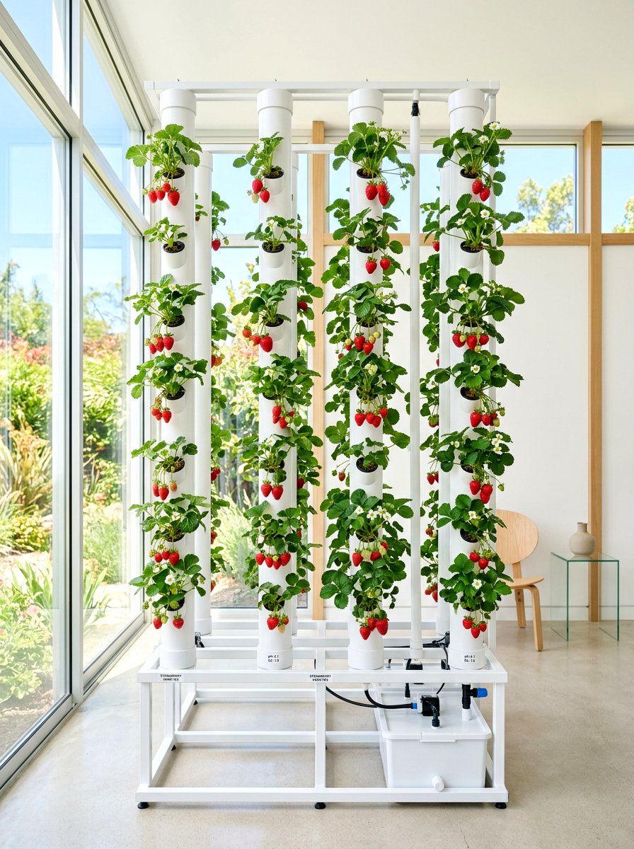 Modern Hydroponic Strawberry System - 30 berry patch layout ideas