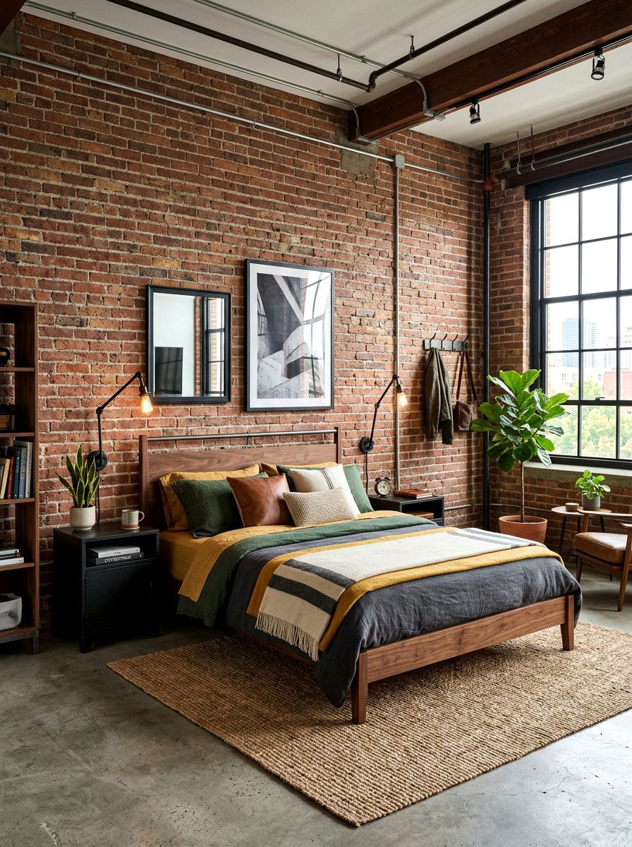 Modern Industrial Bedroom - 30 midcentury bedroom ideas