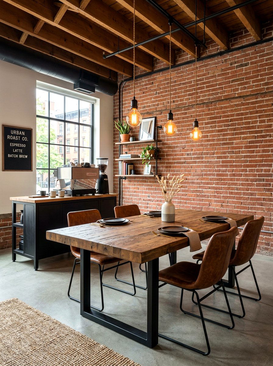 Modern Industrial Espresso - 30 at home cafe dining ideas