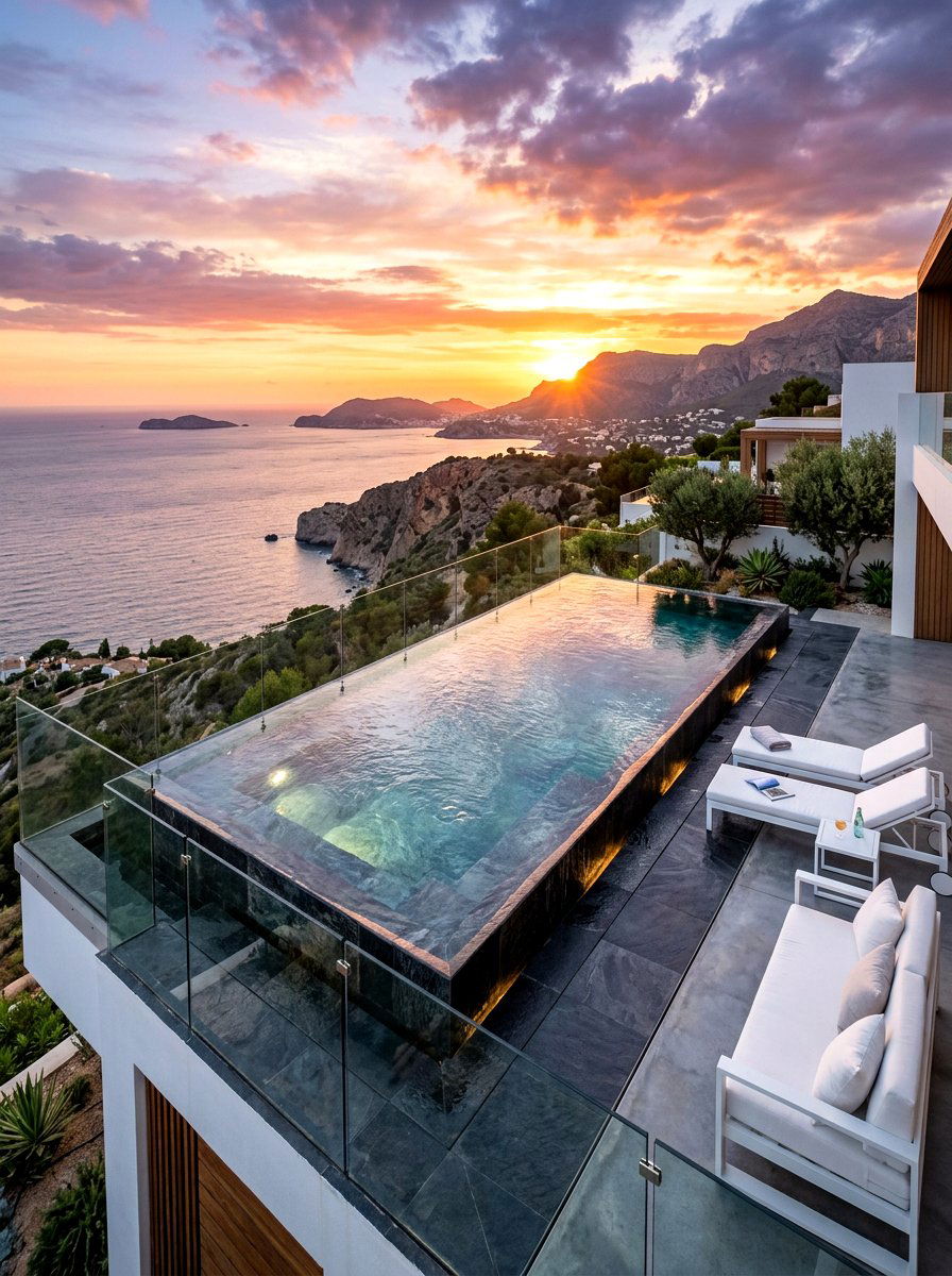Modern Infinity Spa Pool - 30 spa pool backyard ideas