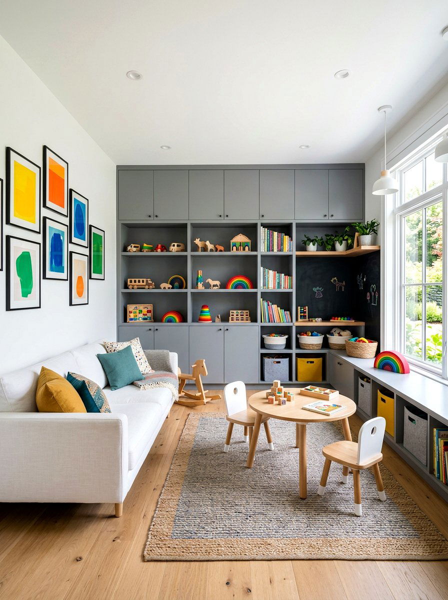 Modern Kids Playroom - 30 basement playroom ideas