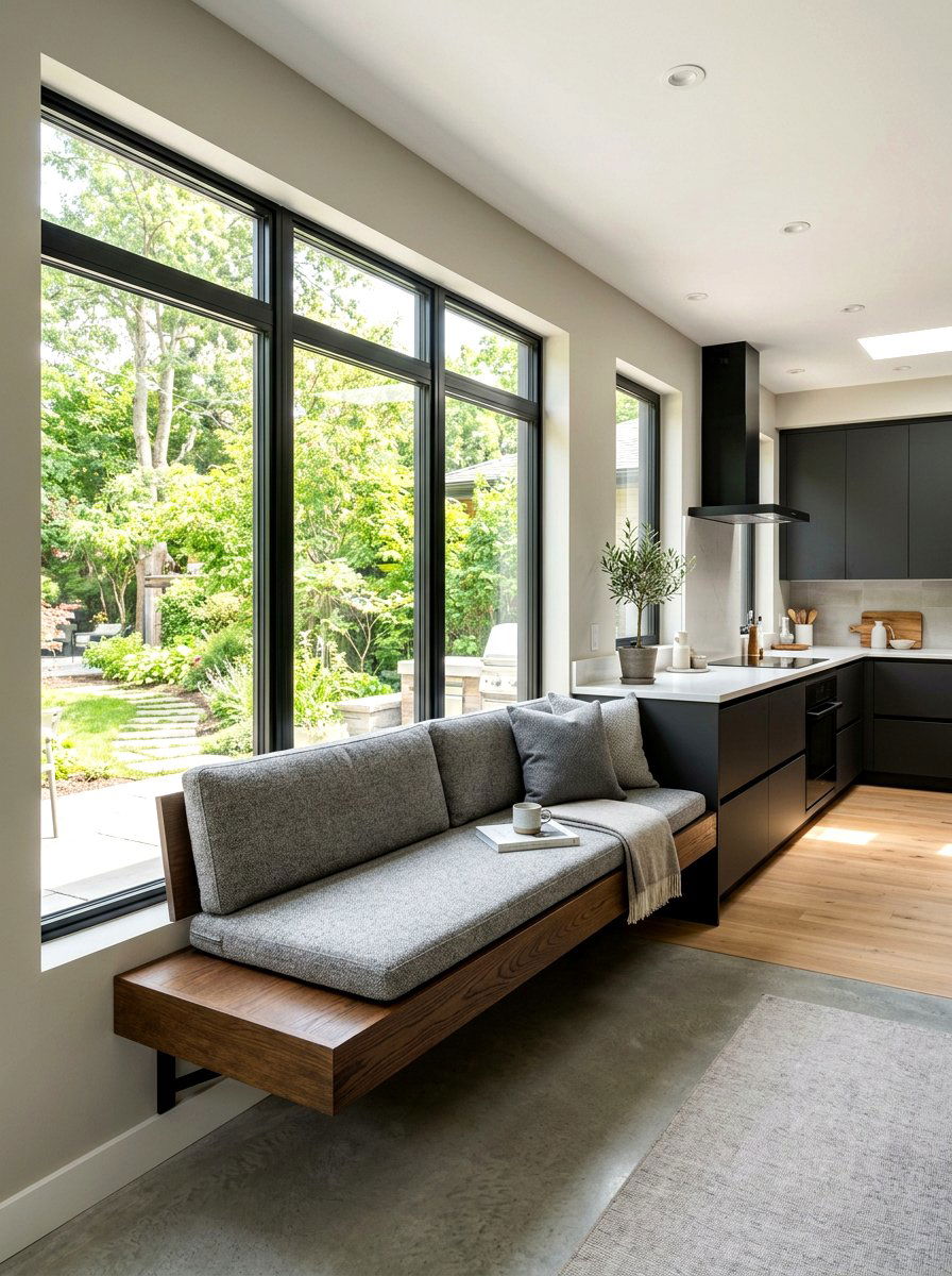 Modern Kitchen Bench - 30 cozy kitchen window seat ideas