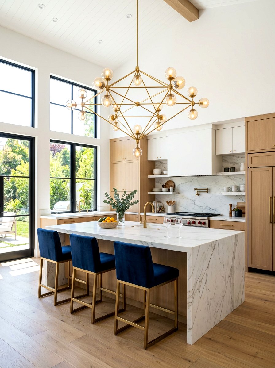 Modern Kitchen Chandelier - 30 kitchen lighting ideas