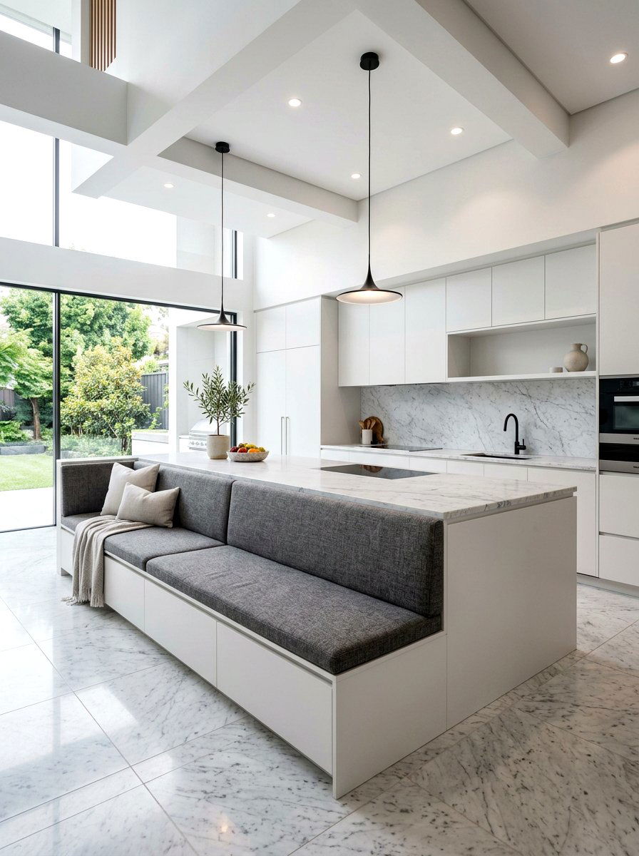Modern Kitchen Island With Bench - 30 banquette kitchen island ideas