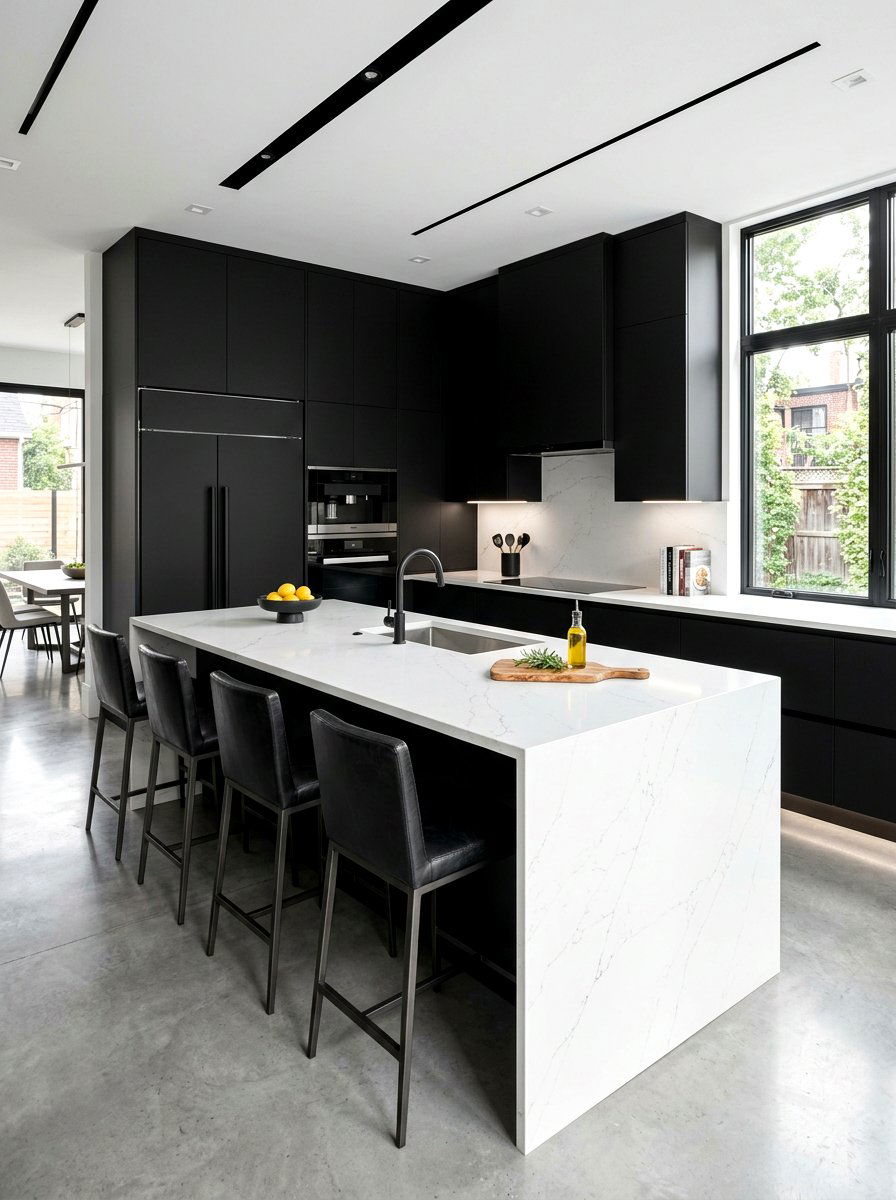 Modern Kitchen Layout - 30 camera ready home styling ideas