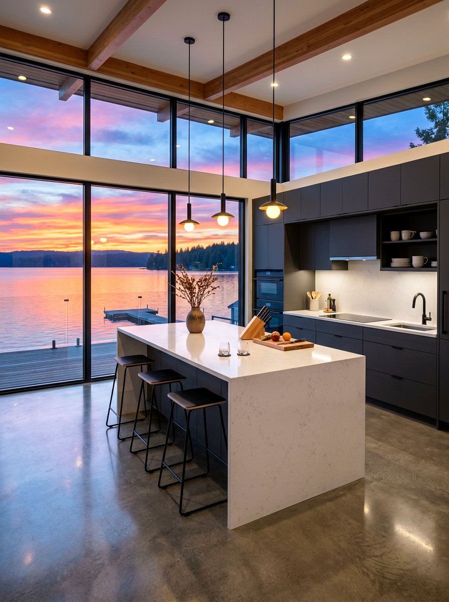 Modern Lake House Kitchen - 30 lake house kitchen ideas