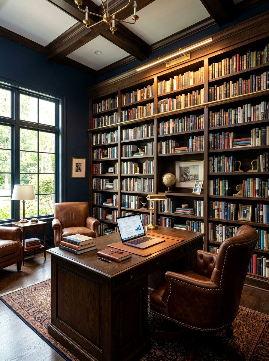 Modern Library Picture Light - 30 bookshelf lighting ideas