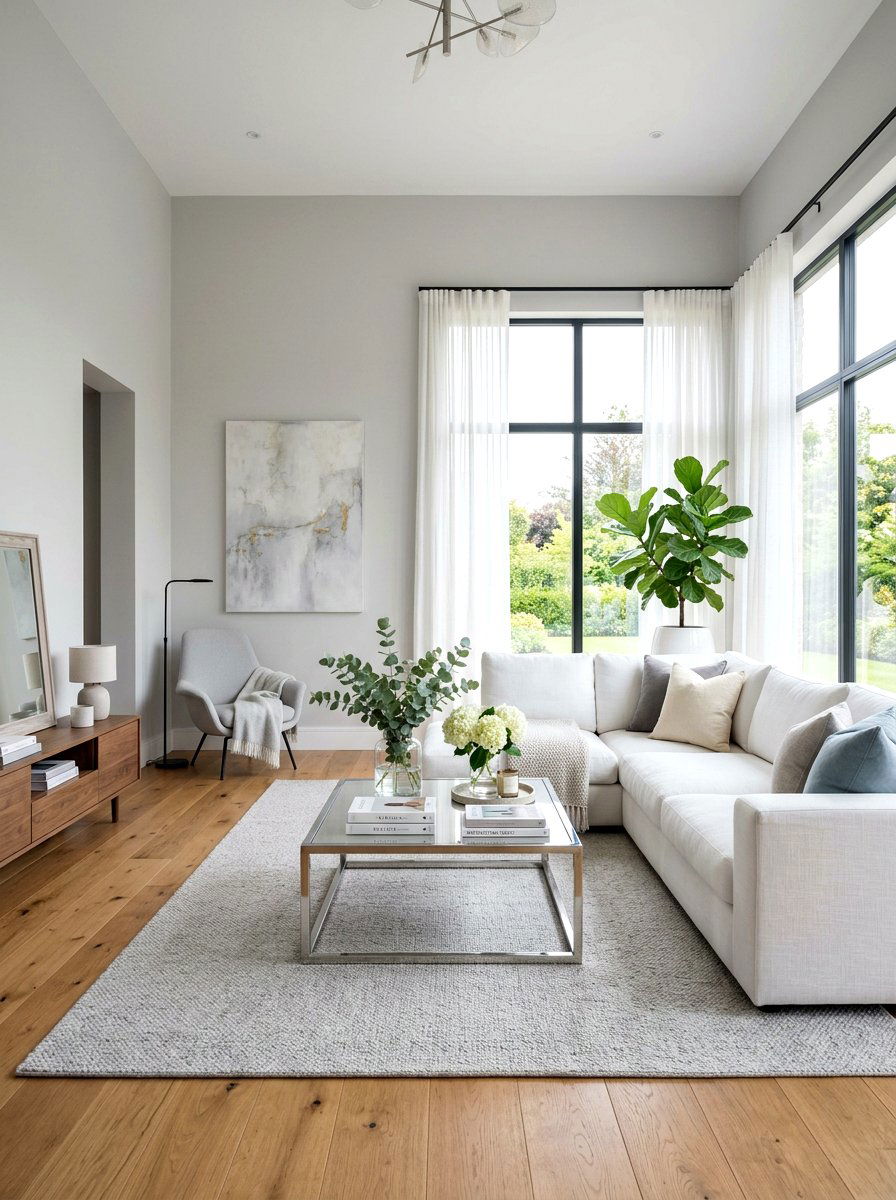 Modern Light Gray Living Room - 30 gray living room ideas