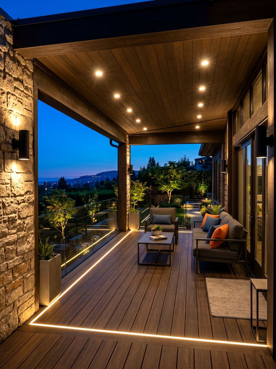 Modern Lighting - 30 loggia ideas