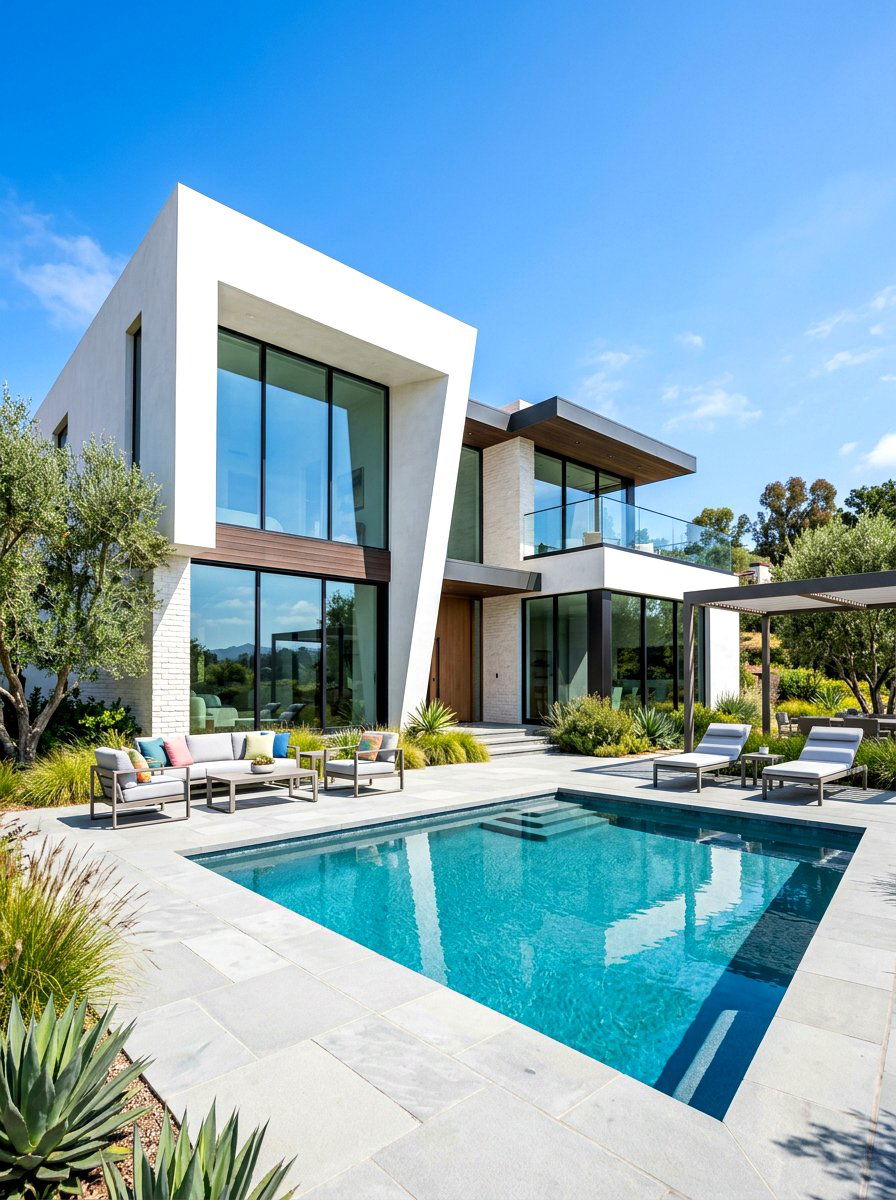 Modern Limewashed Brick Home - 30 limewashed brick exterior ideas