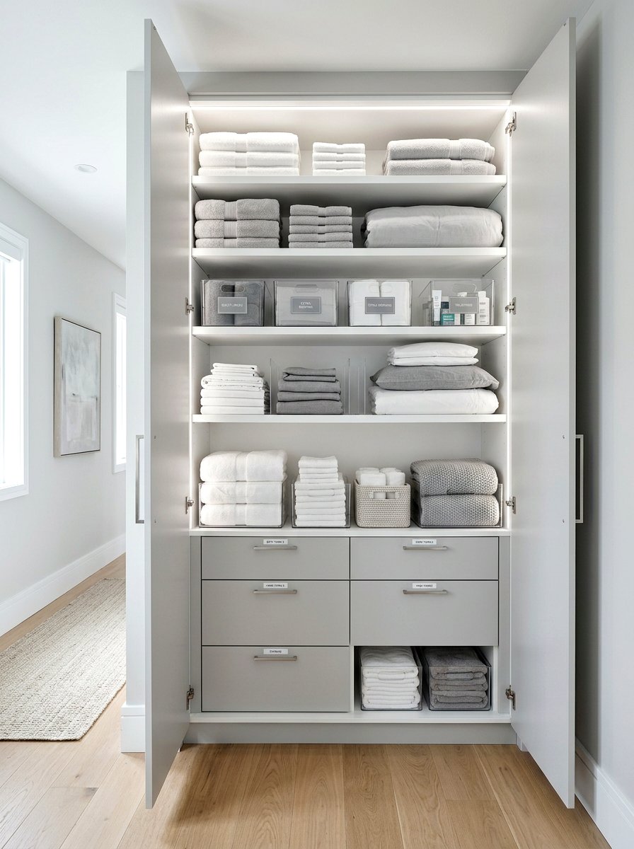 Modern Linen Closet - 30 linen closet ideas