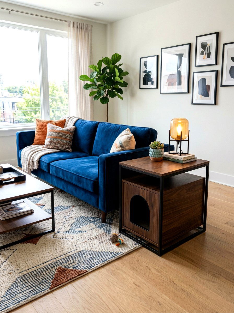 Modern Litter Box Side Table - 30 hidden litter box furniture ideas