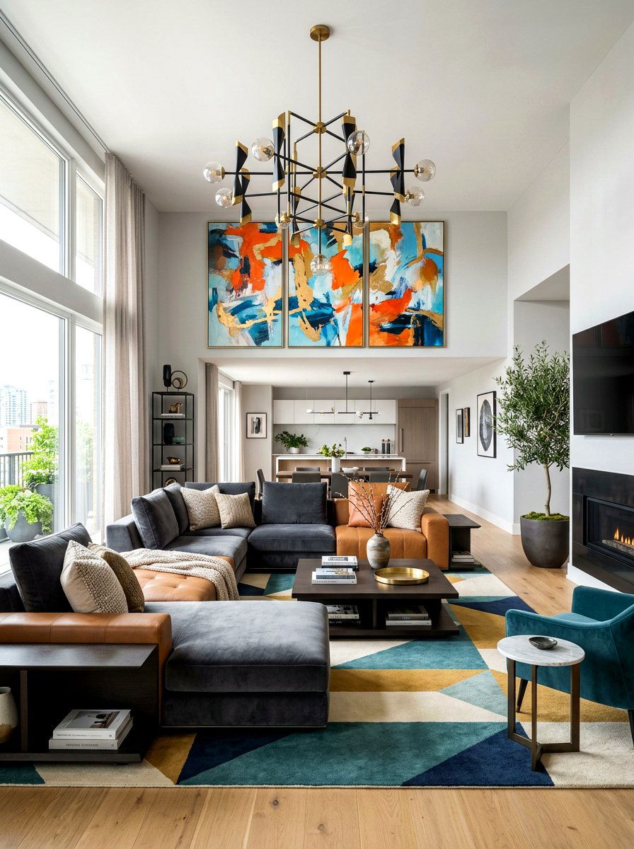 Modern Living Room - 30 rectangle living room layout ideas