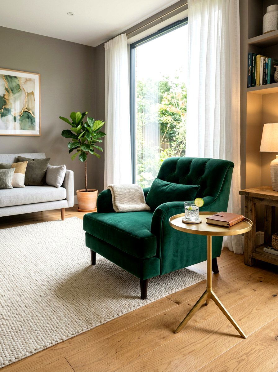 Modern Living Room Gold Drink Table - 30 drink table ideas