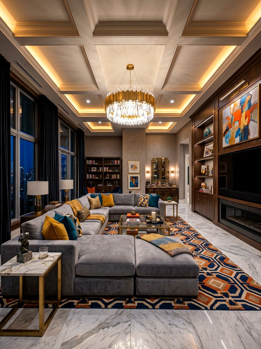 Modern Luxury Den Lighting - 30 den decorating ideas