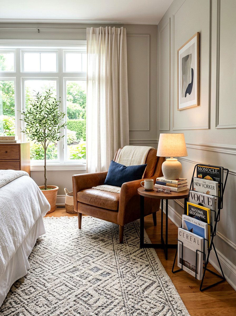 Modern Magazine Rack - 30 organizing a guest room ideas