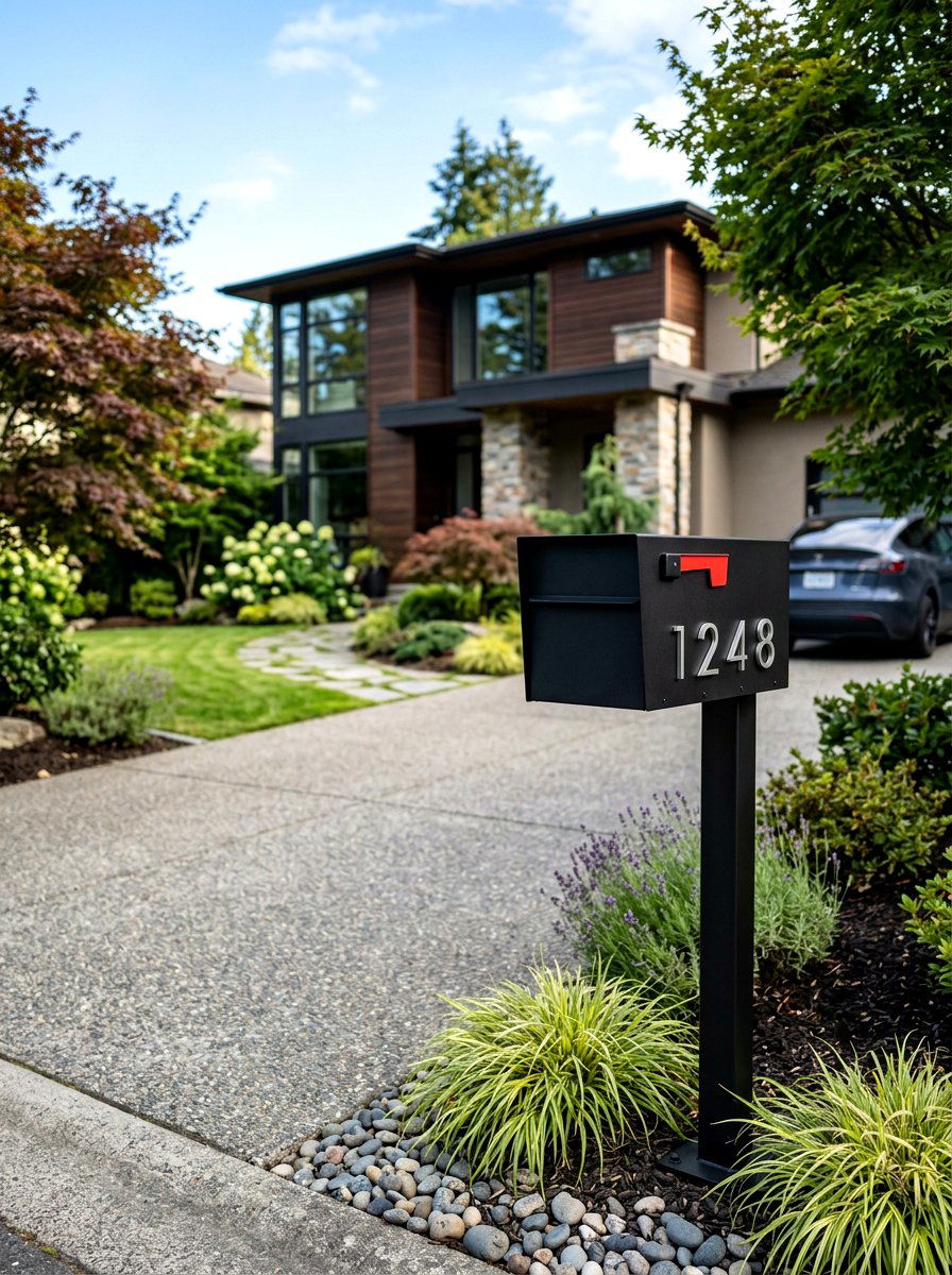 Modern Mailbox Design - 30 front facade makeover ideas