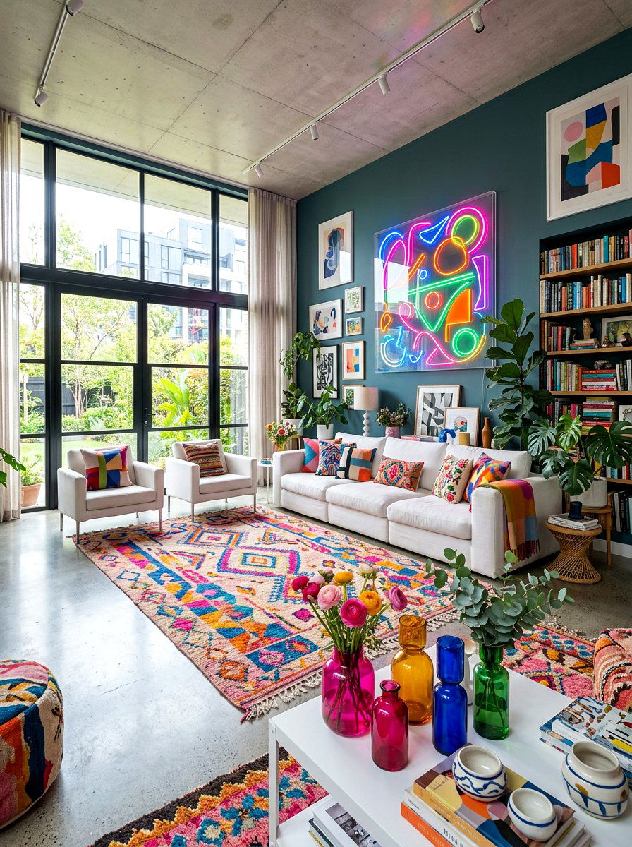 Modern Maximalist Living Room - 30 maximalist living room ideas