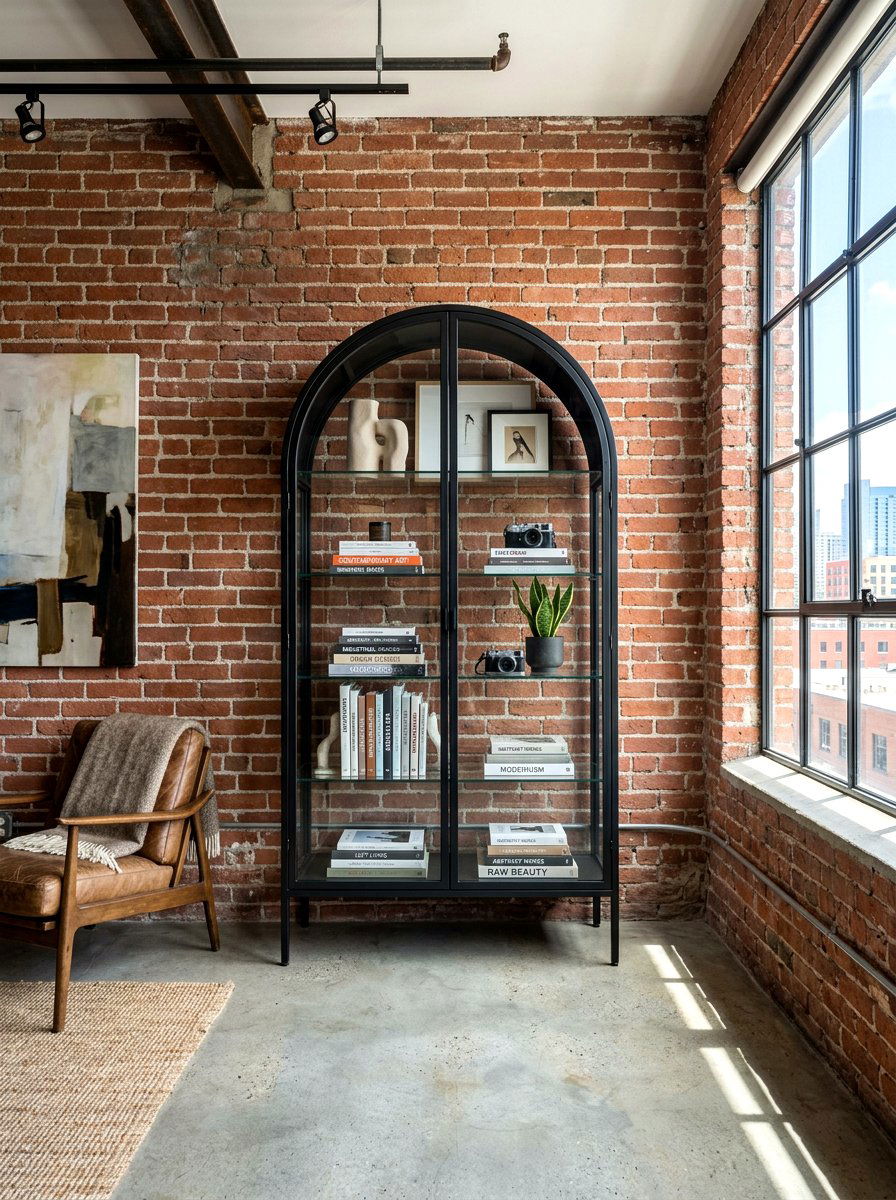 Modern Metal Arched Cabinet - 30 arched cabinet ideas