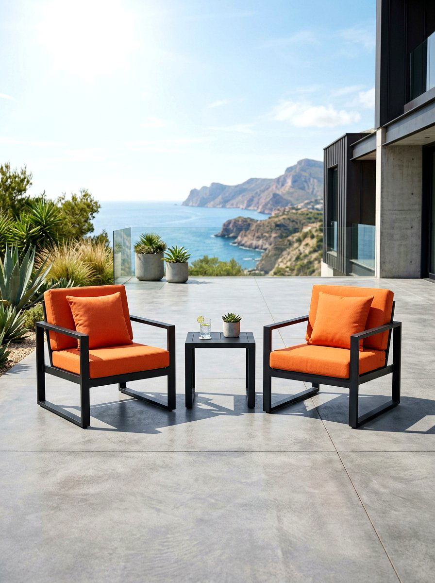 Modern Metal Armchair - 30 terrace seating ideas