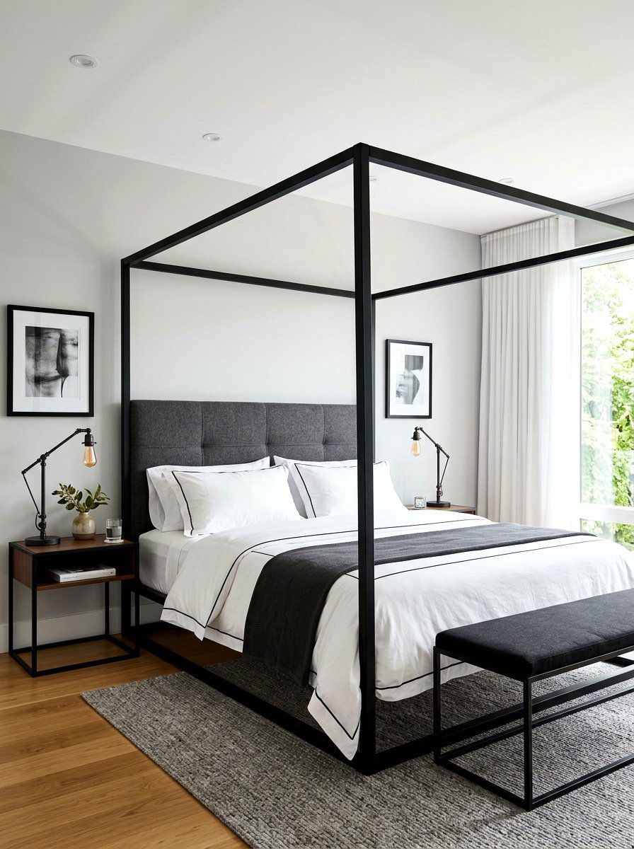 Modern Metal Canopy Bed - 30 romantic canopy bedroom ideas