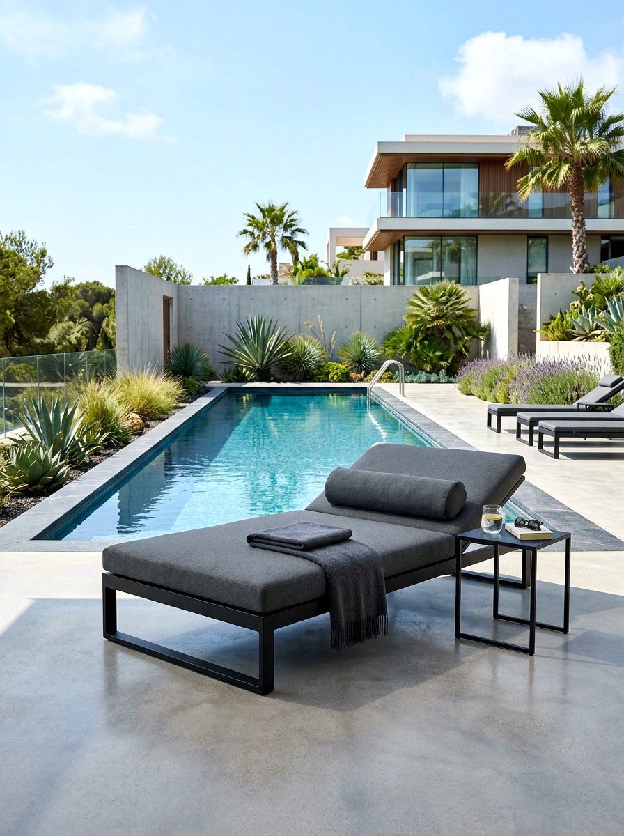 Modern Metal Daybed - 30 poolside daybed ideas