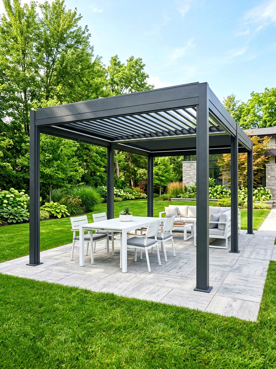 Modern Metal Gazebo - 30 outdoor gazebo ideas