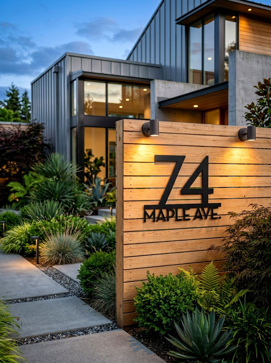 Modern Metal House Number - 30 house number sign ideas luxury