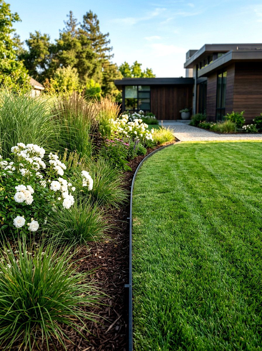 Modern Metal Landscape Edging - 30 front yard border ideas