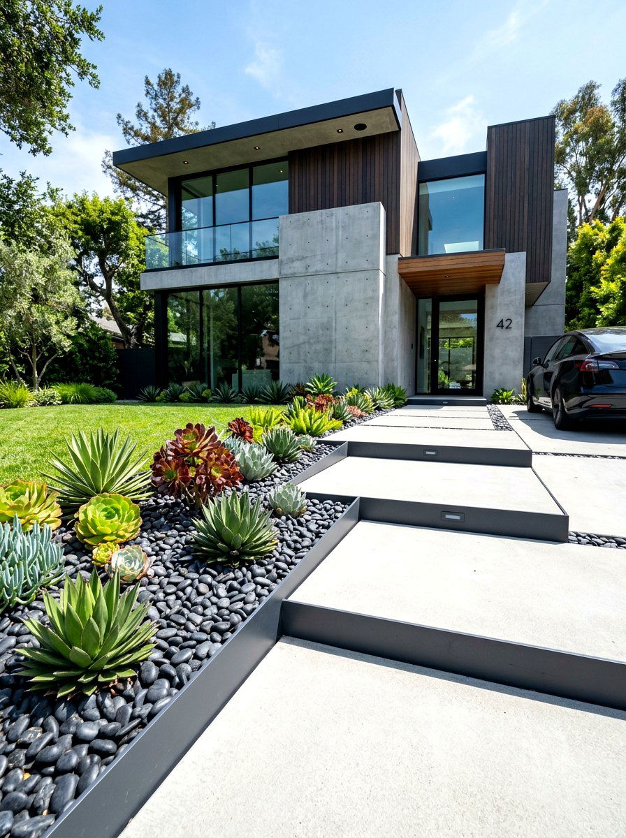 Modern Metal Lawn Edging - 30 metal landscape edging ideas
