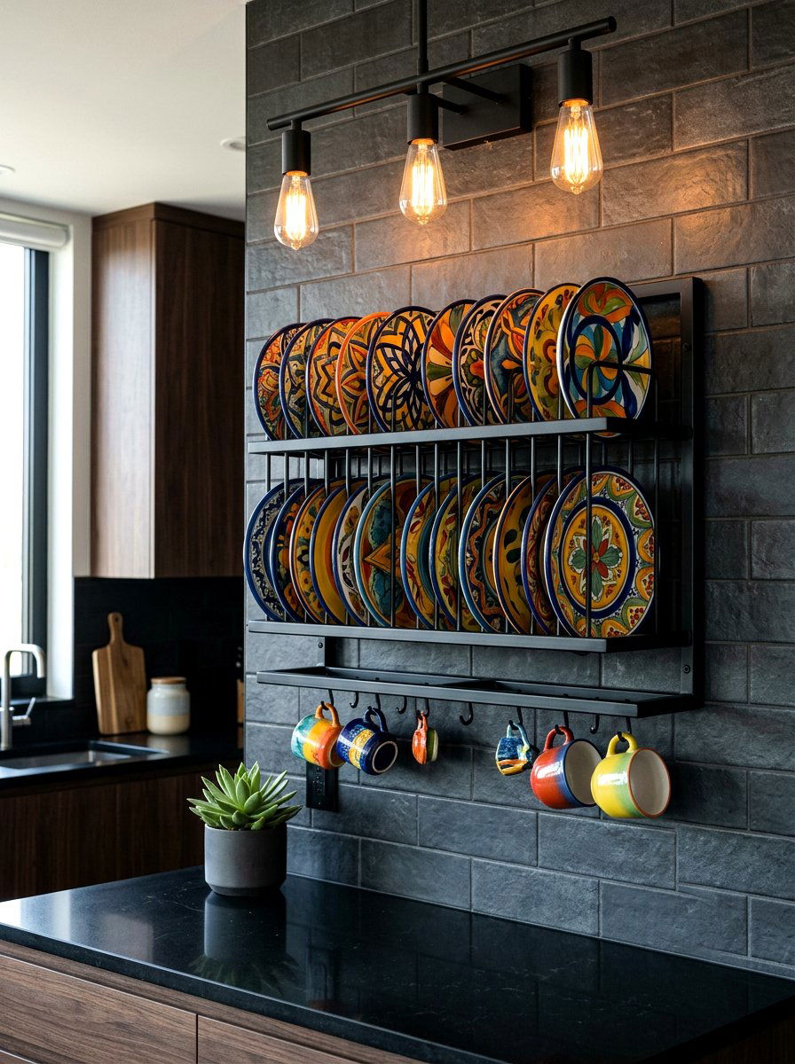 Modern Metal Plate Rack - 30 plate rack ideas