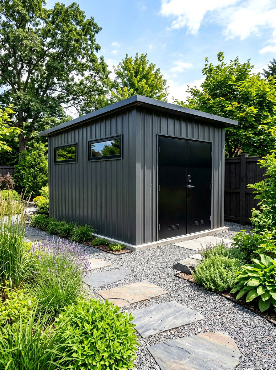 Modern Metal Storage Shed - 30 modern garden shed ideas