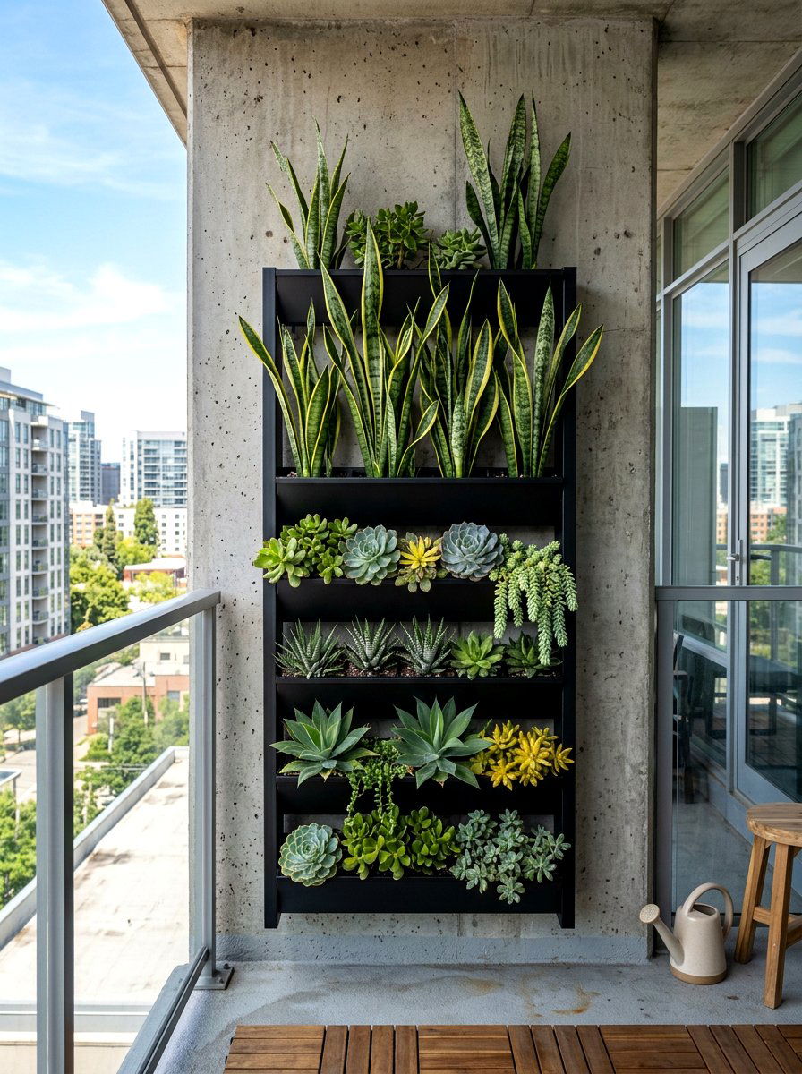 Modern Metal Vertical Planter Box - 30 vertical planter box ideas