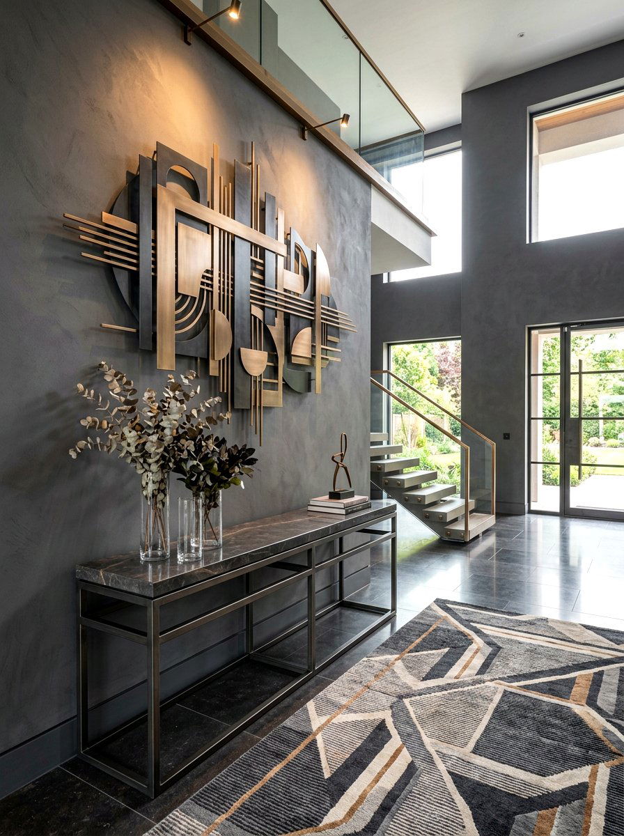 Modern Metal Wall Art - 30 oversized wall art ideas