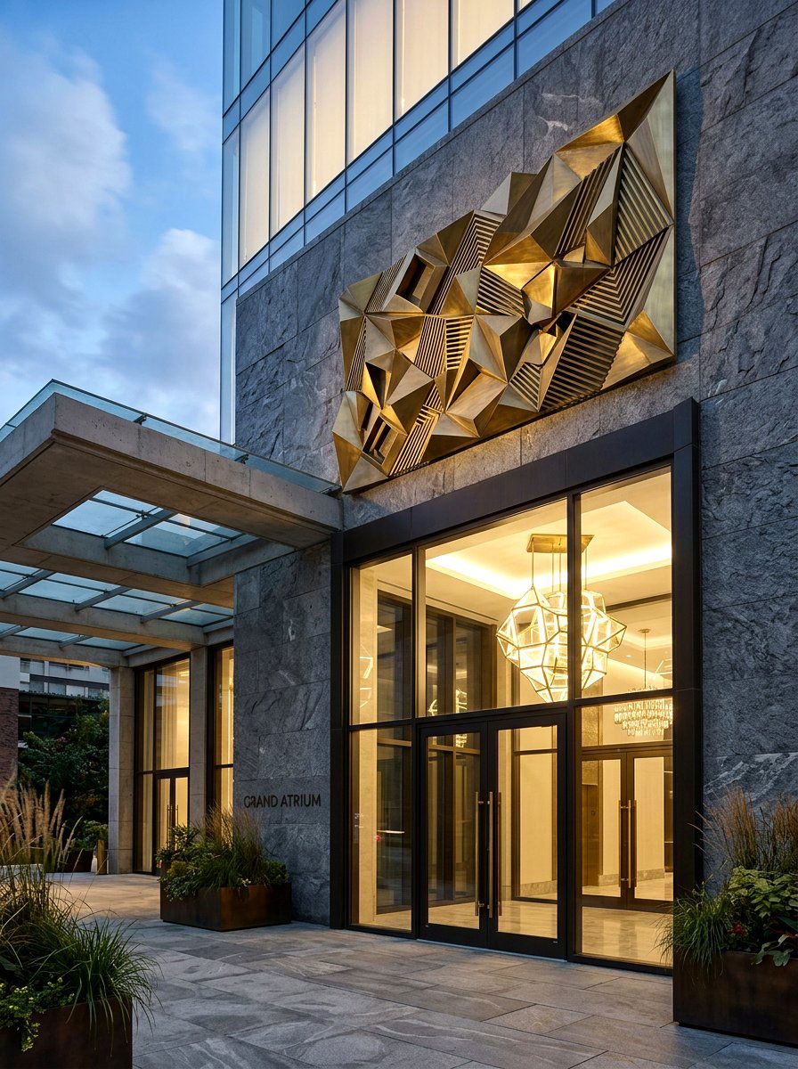 Modern Metal Wall Sculpture - 30 art wall foyer ideas
