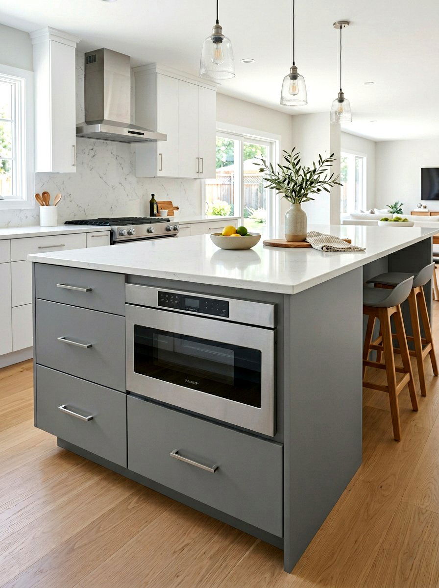 Modern Microwave Drawer - 30 appliance wall kitchen ideas