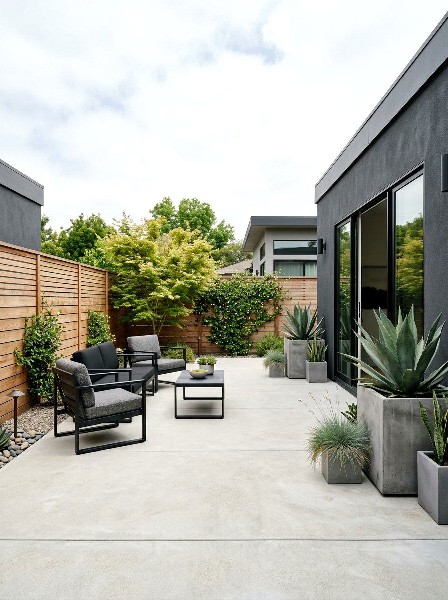 Modern Minimalist Backyard - 30 courtyard style backyard ideas